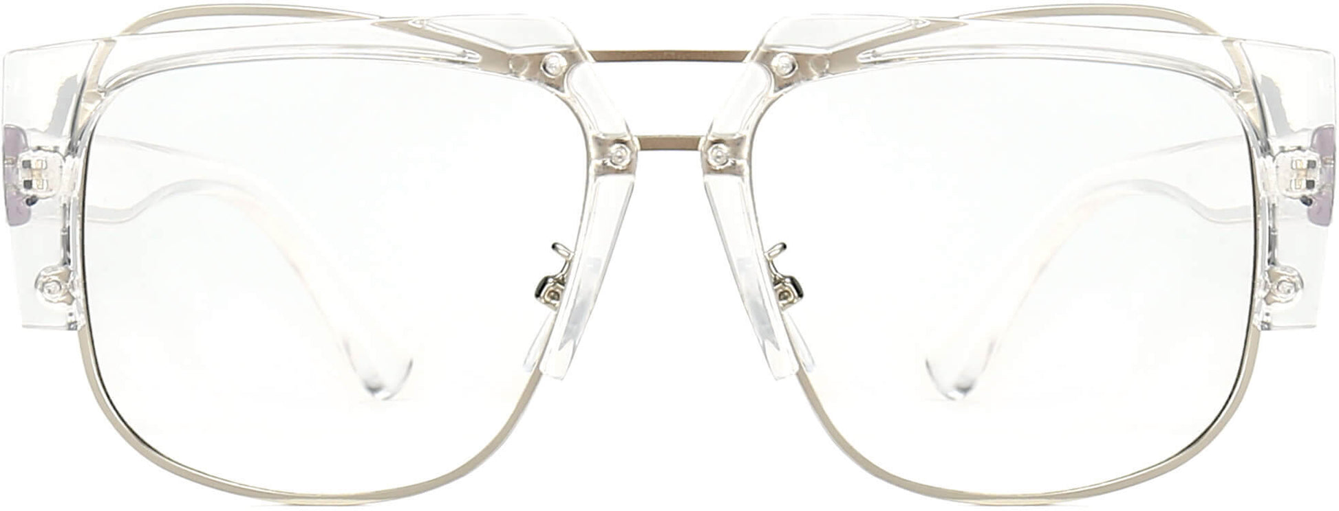 Oscar Square Clear Eyeglasses from ANRRI, front view