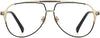Otto Aviator Gold Eyeglasses from ANRRI, front view