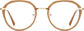 Page Round Brown Eyeglasses from ANRRI, front view