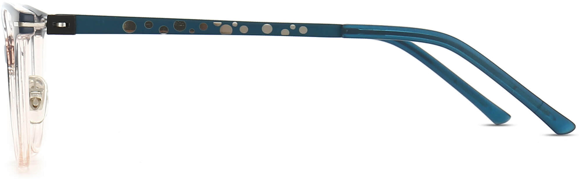 Paige Cateye Blue Eyeglasses from ANRRI, side view
