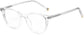 Paislee Square Clear Eyeglasses from ANRRI, angle view