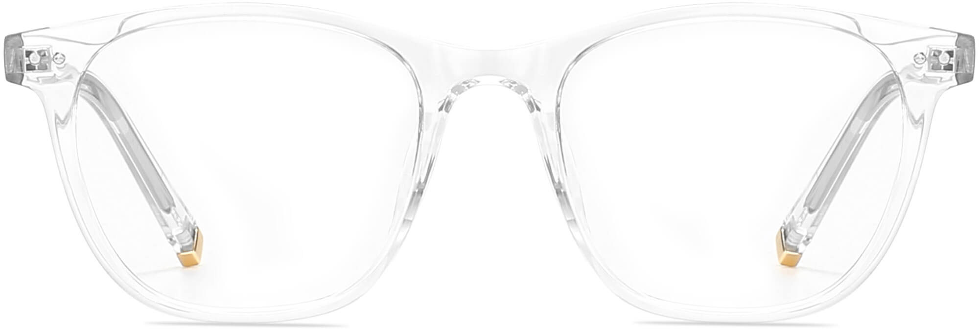 Paislee Square Clear Eyeglasses from ANRRI, front view