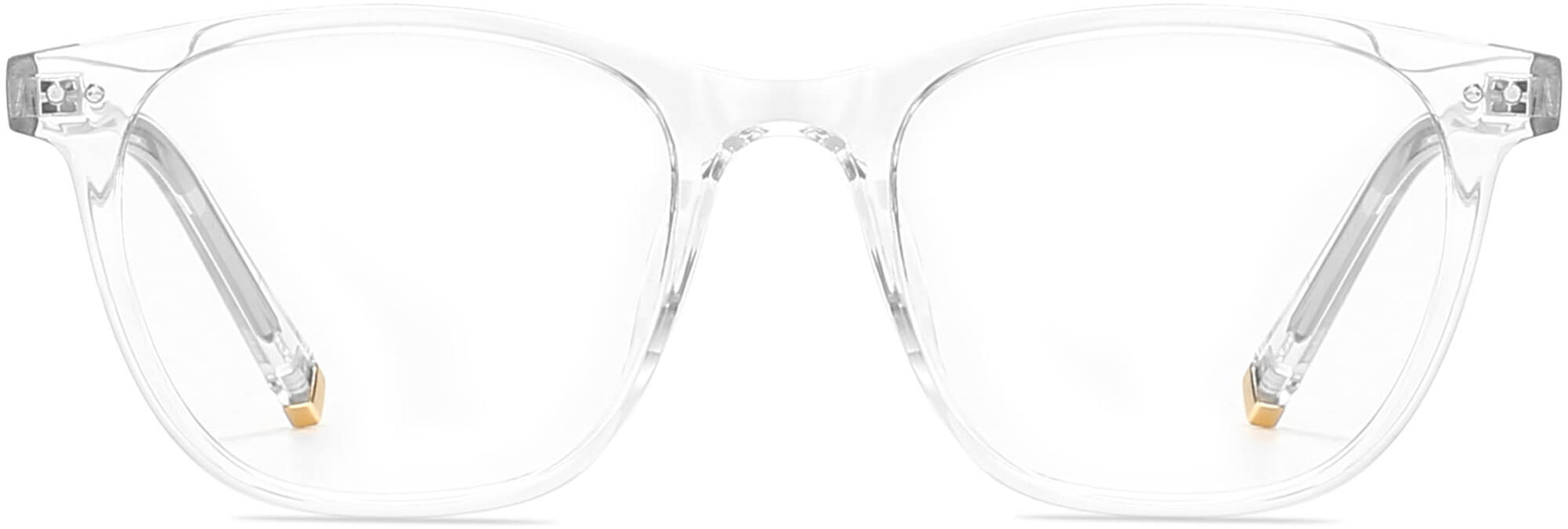 Paislee Square Clear Eyeglasses from ANRRI, front view
