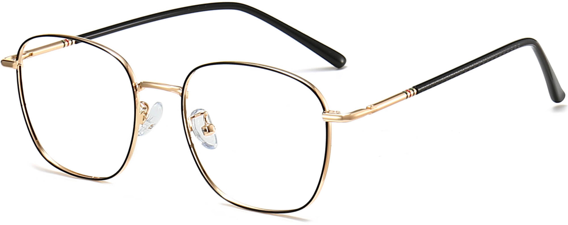 Paisley Square Black Eyeglasses from ANRRI, angle view