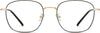 Paisley Square Black Eyeglasses from ANRRI, front view