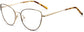 Palermo cateye  metal gold Eyeglasses from ANRRI,angle view