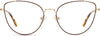 Palermo cateye  metal gold Eyeglasses from ANRRI,front view