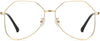 Palmer Aviator Gold Eyeglasses from ANRRI, front view