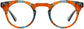 Papaya Round Tortoise Eyeglasses from ANRRI, front view