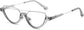 Paris Cateye Gray Eyeglasses from ANRRI, angle view
