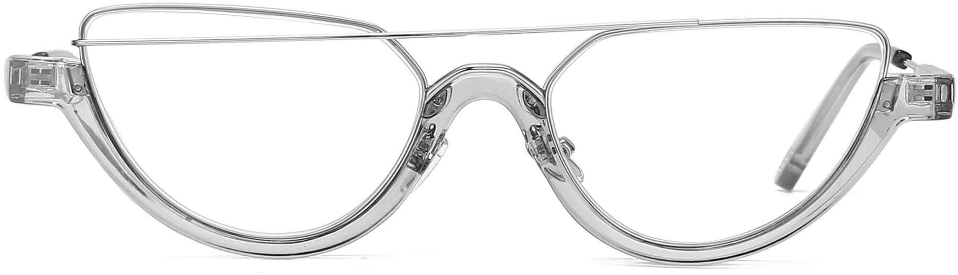 Paris Cateye Gray Eyeglasses from ANRRI, front view
