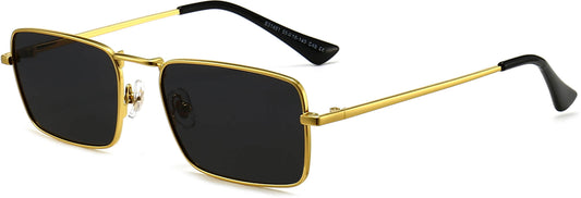 Patrick Gold Stainless steel Sunglasses from ANRRI, angle view