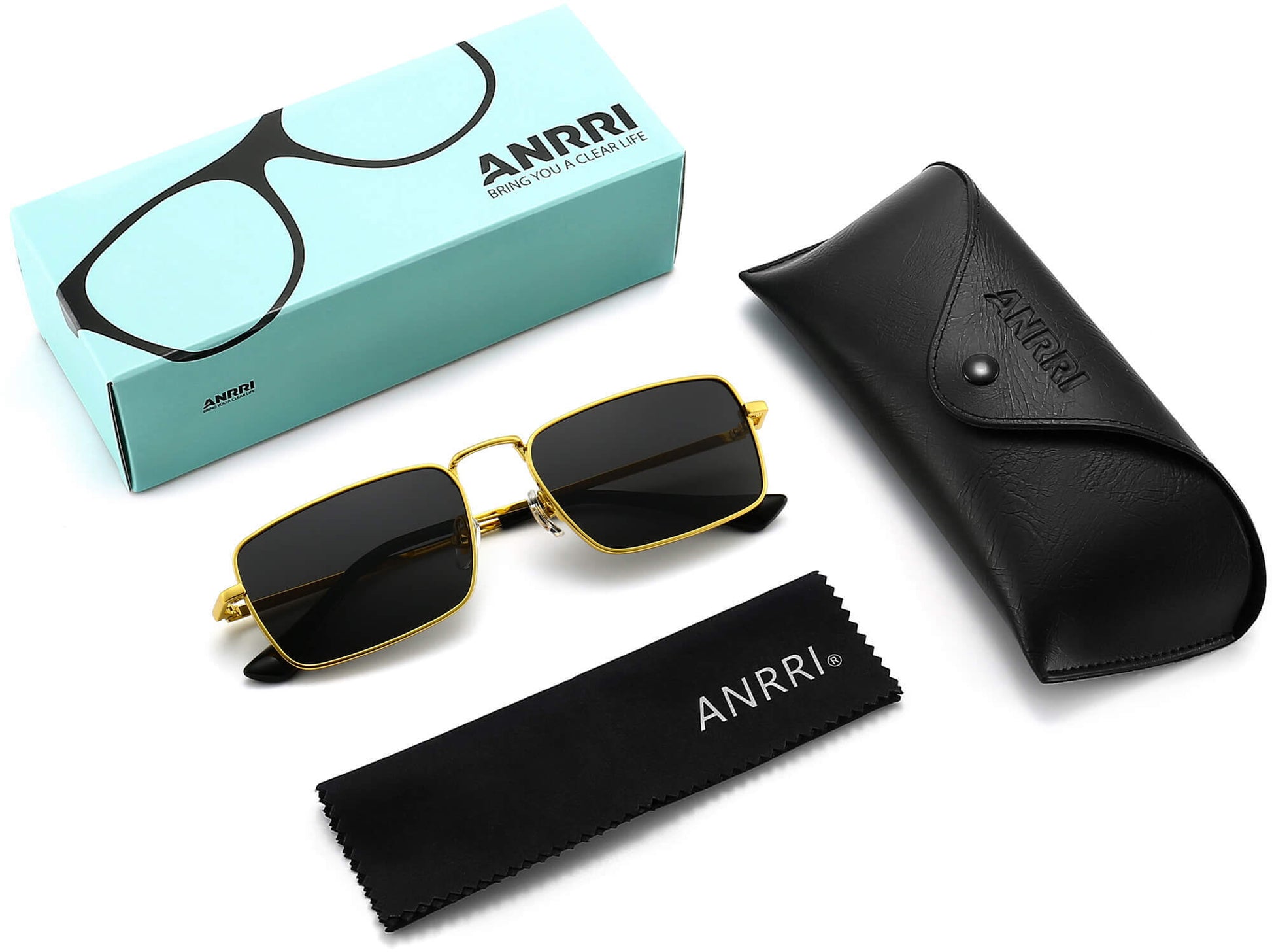 Patrick Gold Stainless steel Sunglasses with Accessories from ANRRI