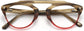 Paulina Round Tortoise Eyeglasses from ANRRI, closed view