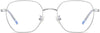 Pavone Geometric Silver Eyeglasses from ANRRI, front view