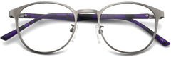 Payton Round Metal Eyeglasses from ANRRI, closed view
