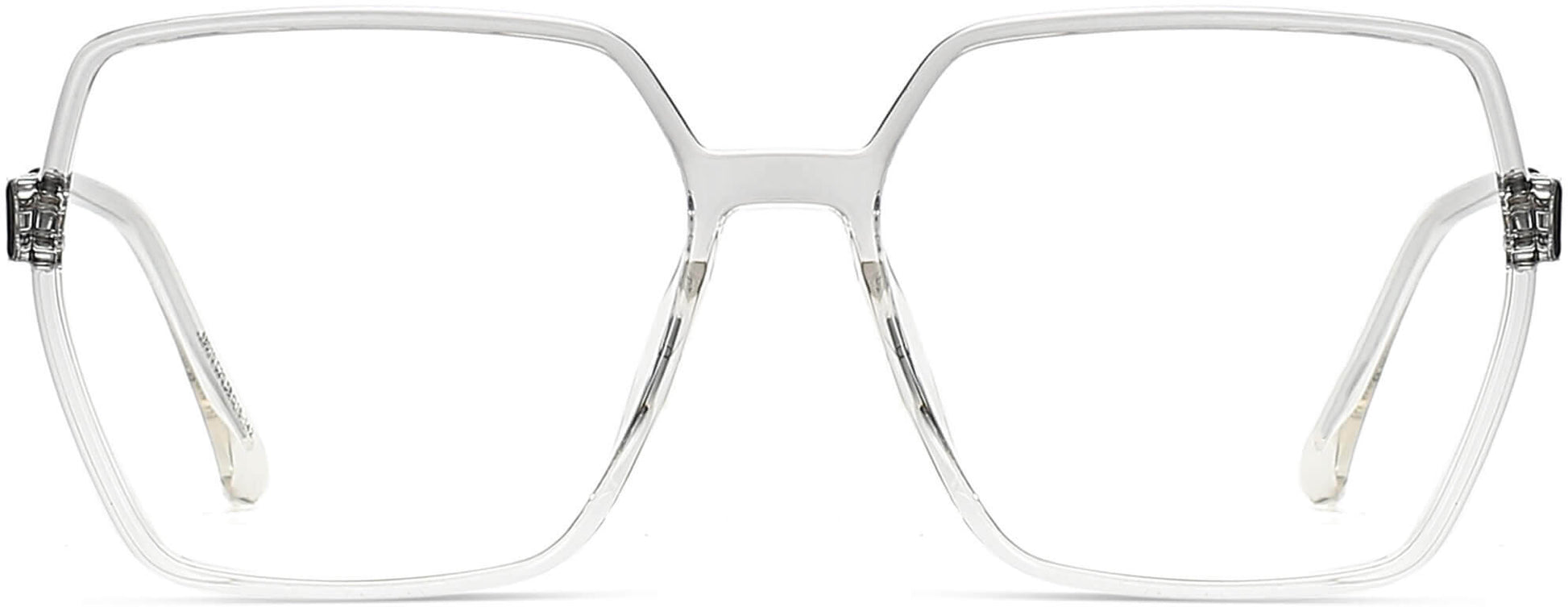 Pedro Geometric Gray Eyeglasses from ANRRI, front view