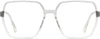 Pedro Geometric Gray Eyeglasses from ANRRI, front view