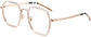Penny Square Pink Eyeglasses from ANRRI, angle view