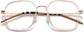 Penny Square Pink Eyeglasses from ANRRI, closed view