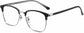 Peter Browline Black Eyeglasses from ANRRI, angle view