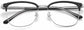 Peter Browline Black Eyeglasses from ANRRI, closed view
