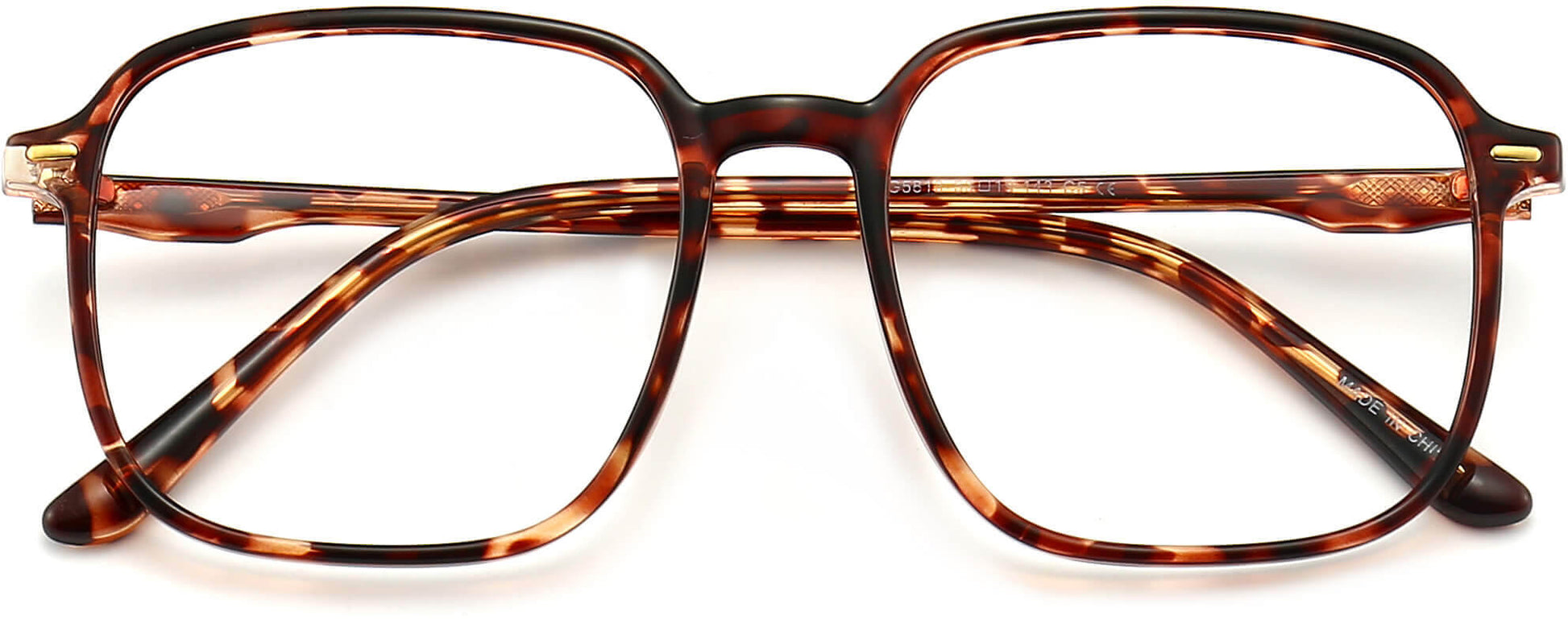 Peyton Square Tortoise Eyeglasses from ANRRI, closed view