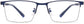 Philip Rectangle Blue Eyeglasses from ANRRI, front view