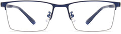 Philip Rectangle Blue Eyeglasses from ANRRI, front view