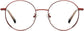 Pierce Round Red Eyeglasses from ANRRI, front view
