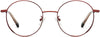 Pierce Round Red Eyeglasses from ANRRI, front view