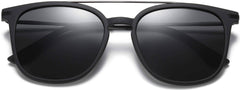 Piper Black Plastic Sunglasses from ANRRI, closed view