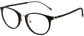 Polly Round Black Eyeglasses from ANRRI, angle view