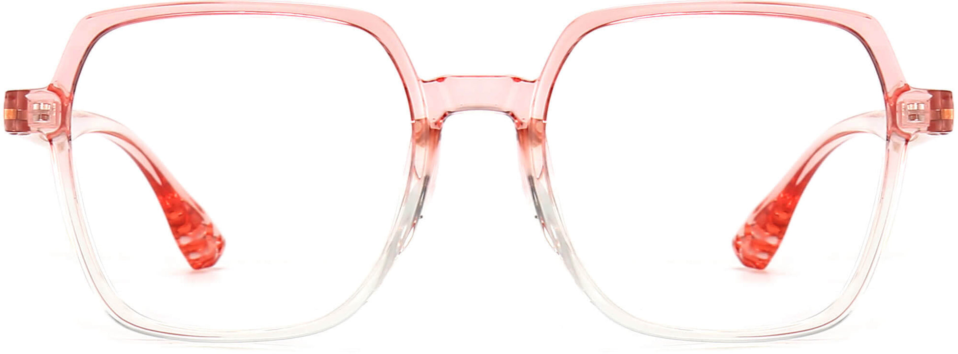 Presley Square Pink Eyeglasses from ANRRI, front view