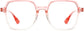 Presley Square Pink Eyeglasses from ANRRI, front view