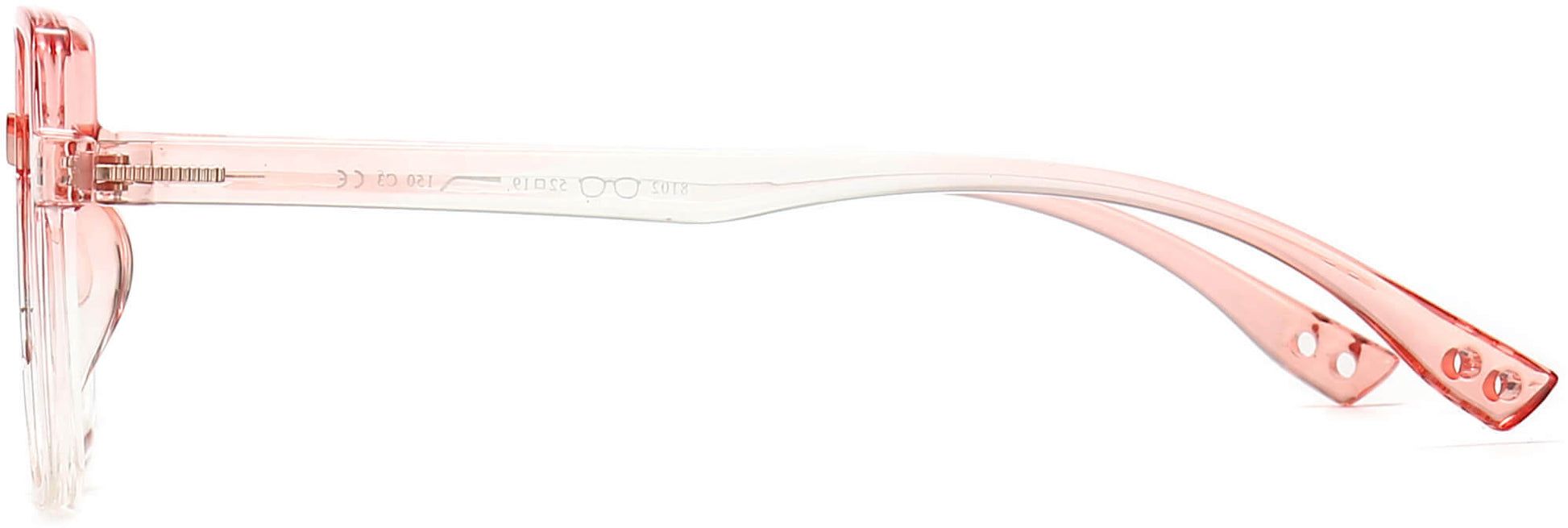 Presley Square Pink Eyeglasses from ANRRI, side view