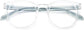 Quintina Round Clear Eyeglasses from ANRRI, closed view