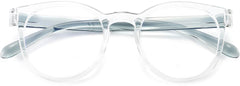 Quintina Round Clear Eyeglasses from ANRRI, closed view