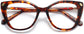 Raegan Cateye Tortoise Eyeglasses from ANRRI, closed view