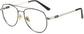 Rafael Aviator Black Eyeglasses from ANRRI, angle view