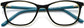 Raila cateye black&blue Eyeglasses from ANRRI, closed view