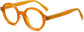Raphael Round Orange Eyeglasses from ANRRI, angle view