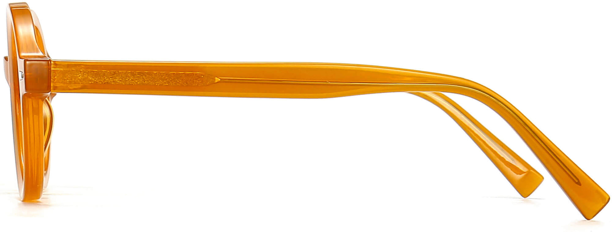 Raphael Round Orange Eyeglasses from ANRRI, side view