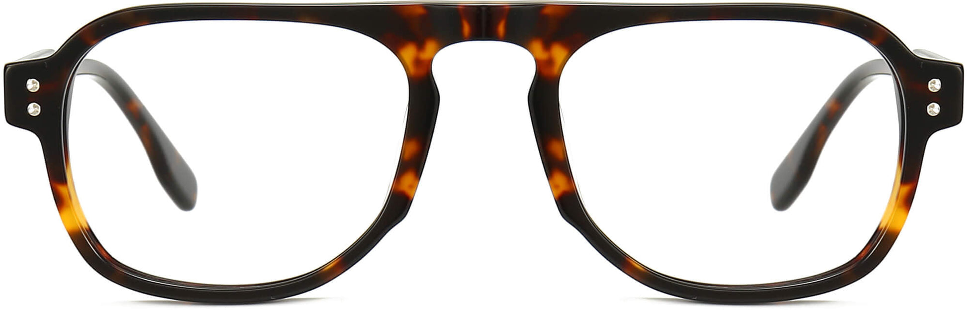 Rayan Round Tortoise Eyeglasses from ANRRI, front view