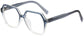 Rayne Geometric Blue Eyeglasses from ANRRI, angle view