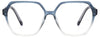 Rayne Geometric Blue Eyeglasses from ANRRI, front view