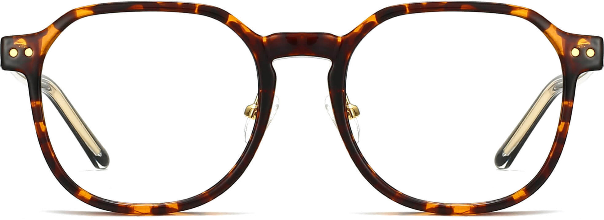 Rebecca Geometric Tortoise Eyeglasses from ANRRI, front view