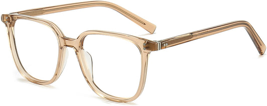 Reece Square Brown Eyeglasses from ANRRI, angle view