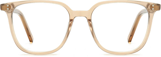 Reece Square Brown Eyeglasses from ANRRI, front view