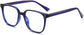 Regalia Square Blue Eyeglasses from ANRRI, angle view